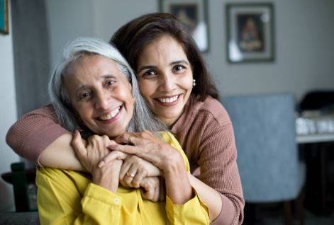 Senior couple at home